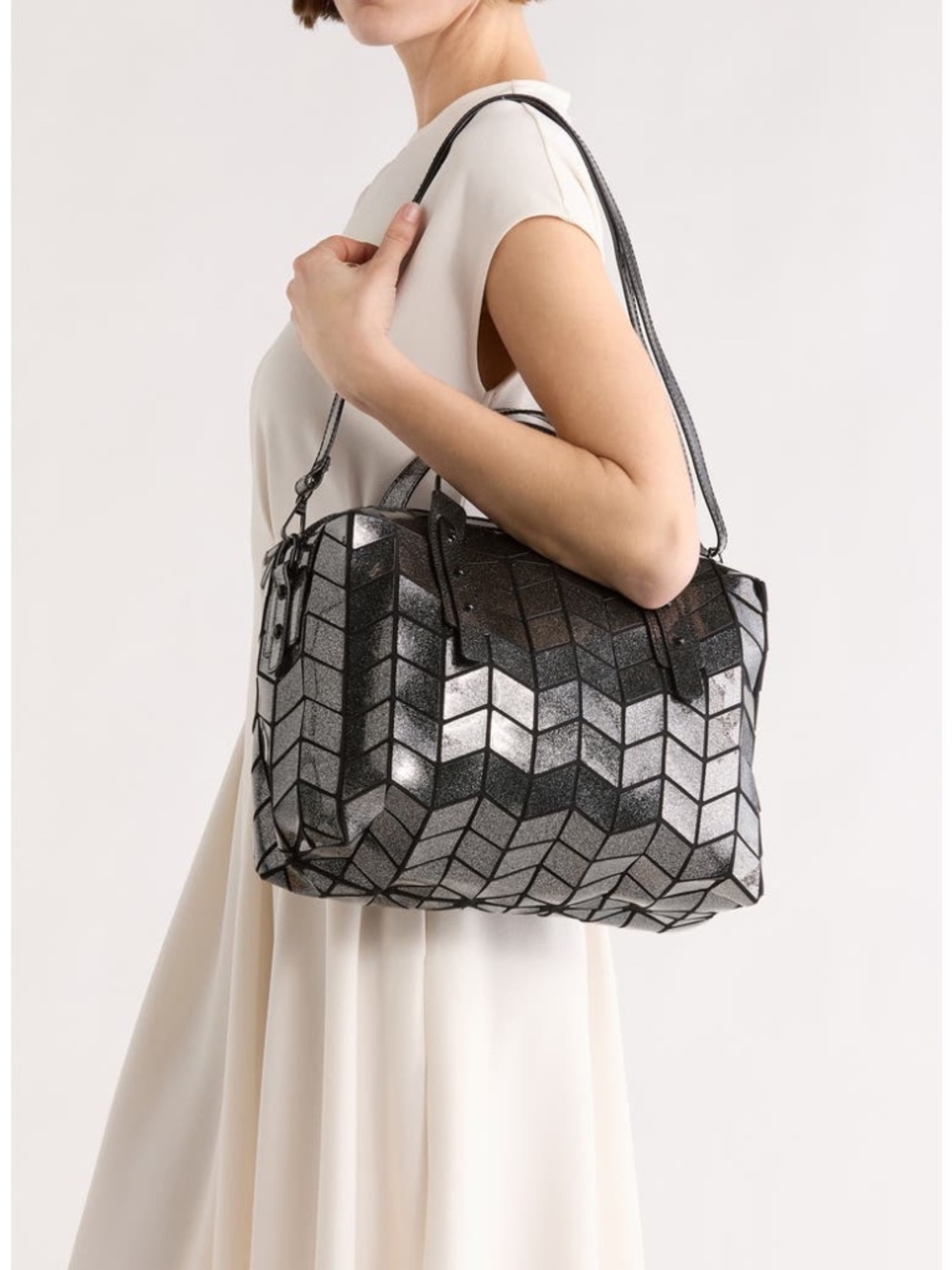 Patrizia Luca Geometric Glitter Top Handle Bag from Summit One Vanderbilt